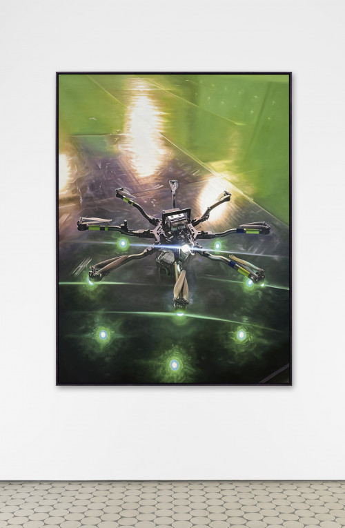 
     <i>Drone</i>, 
     2023<br />
     Oil on canvas, 
      150 x 112 cm<br />
     