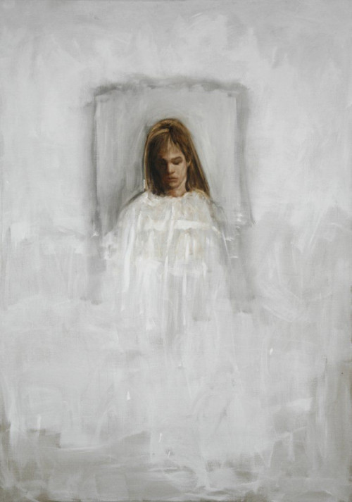 
     <i>Weiße Frau</i>, 
     2007<br />
     oil paint on canvas, 
      207 x 147 cm<br />
     