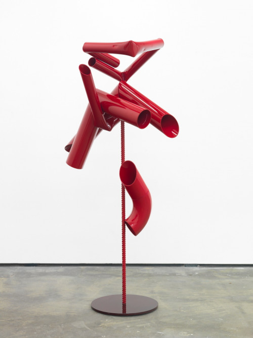
     <i>Body language: Red couple</i>, 
     2012<br />
     Powder coated steel, paint, 
      158 x 86 x 67 cm<br />
     