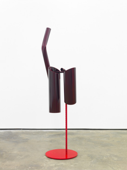 
     <i>Body language: Male, standing</i>, 
     2012<br />
     Powder coated steel, paint, 
      158 x 50 x 28 cm<br />
     
