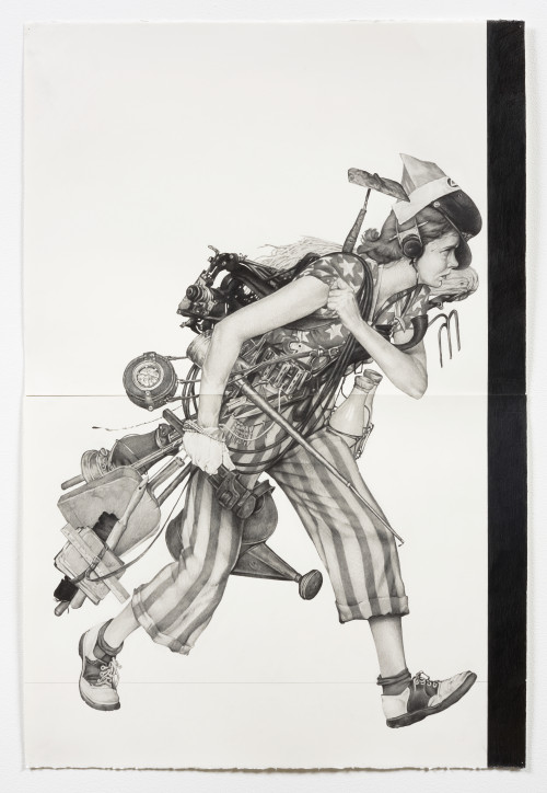 
     <i>Liberty Girl</i>, 
     2016<br />
     pencil on paper, 
      113 x 76.2 cm<br />
     