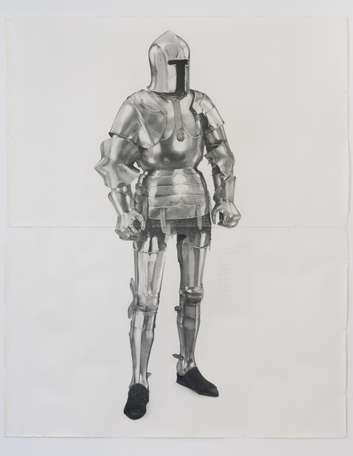 
     <i>Knight #7</i>, 
     2011<br />
     pencil on paper, 
      261 x 200 cm<br />
     