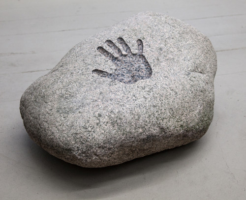 
     <i>Imprint Pressures</i>, 
     2013<br />
     Engraved stone, 
     <br />
     Photo: Paula Winkler