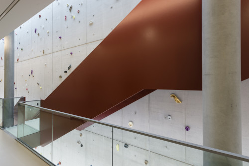 
     <i>Leaning Wall</i>, 
     2014<br />
     Imprints of female and male body parts cast in colour-glazed Meissen porcelain, 
      various sizes<br />
     Permanent site specific installation at Robert Koch Institute, Berlin, Germany