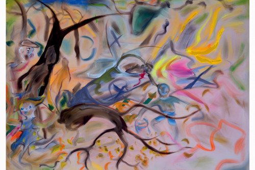 
     <i>Ilden Woods</i>, 
     2019<br />
     acrylic on canvas, 
      230 x 320<br />
     