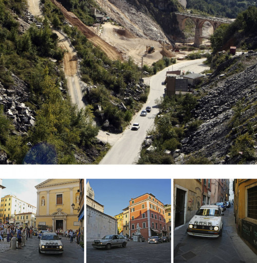 
     
     <i>Rallye</i>,      2010<br />
     Video, 
      6:20 min, Performance duration 3 hours<br />
     Three professional racing cars drive through the quarry and the city center of Carrara in walking speed for approximately three hours. 