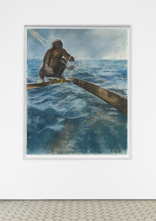 
     <i>Ocean</i>, 
     2023<br />
     Pastel on paper, 
      153 x 127 cm (framed)<br />
     