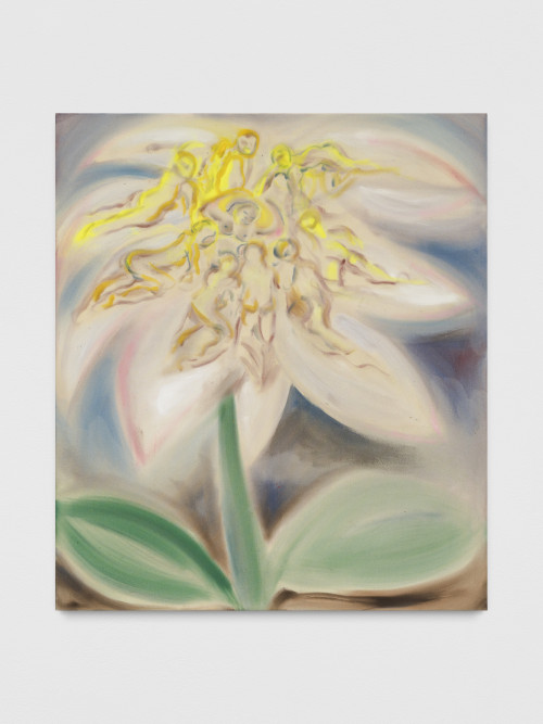 
     <i>Linnaeus Flower</i>, 
     2019<br />
     acrylic on canvas, 
      150 x 130 cm<br />
     