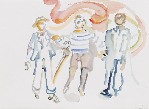 
     <i>Proust</i>, 
     2017<br />
     watercolour on paper, 
      56 x 76 cm<br />
     