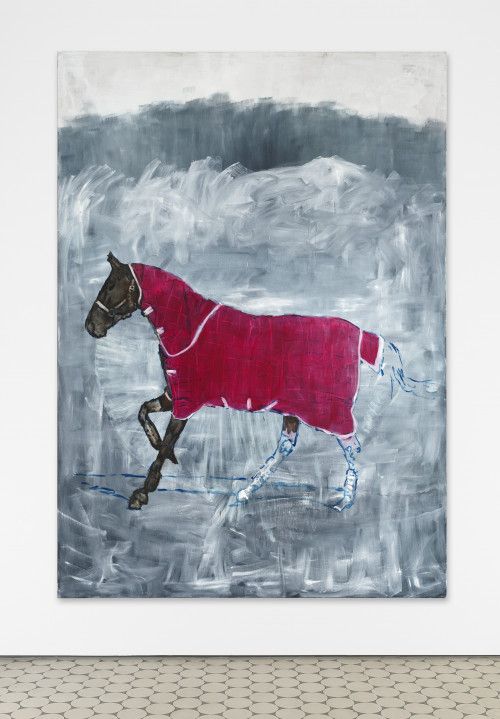 <i>galoppierendes Pferd</i>, 2021<br />oil on canvas, 280 x 200 cm<br />