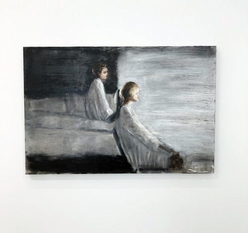 AXEL GEIS<br /><i>Schwestern</i>, 2019<br />oil on canvas, 60 x 90 cm<br />