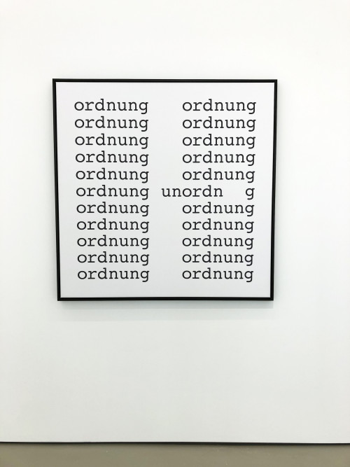 TIMM ULRICHS<br /><i>ordnung - unordnung</i>, 1961/2017<br />silk-screen print on canvas, 120 x 120 x 4 cm<br />
