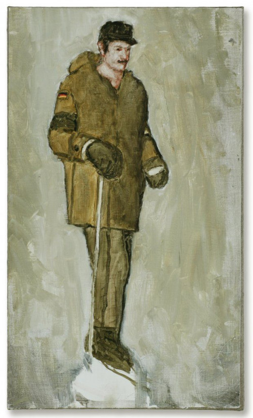 <i>Skifahrer</i>, 2004<br />oil paint on canvas, 60 x 50 cm<br />