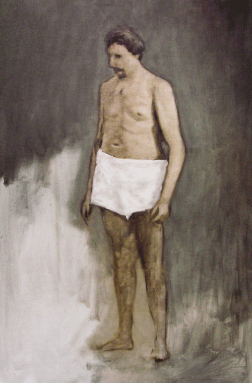 <i>Weiße Hose</i>, 2004<br />oil paint on canvas, 120 x 80 cm<br />