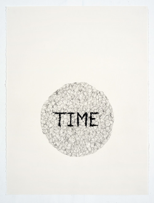 <i>Time (in a Ricecake)</i>, 2018<br />pencil on paper, 76.2 x 55.88 cm<br />
