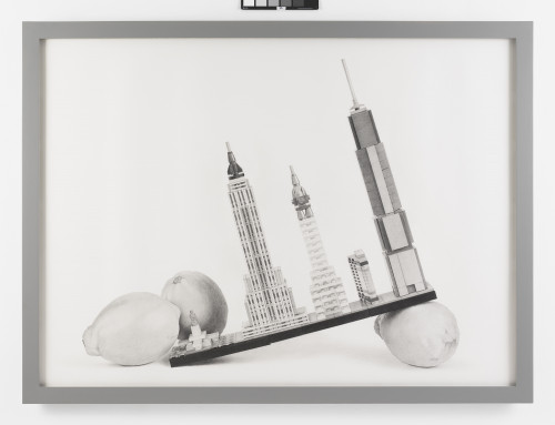 <i>Still Life Cityscape (New York Lemons)</i>, 2017<br />pencil on paper, 130.81 x 177.8 cm<br />