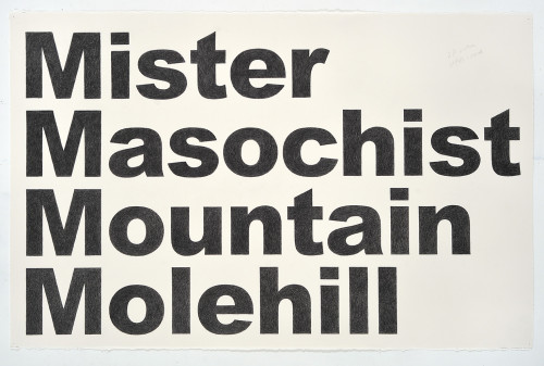 <i>Mister Masochist Mountain Molehill</i>, 2018<br />pencil on paper, 66.04 x 101.6 cm<br />