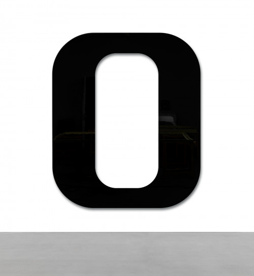 <i>total object 343</i>, 2022<br />Aluminum, lacquered, 220 x 184 x 13,7 cm<br />