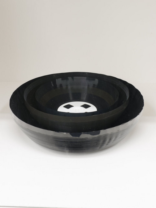 <i>Matroschkische Schalen</i>, 2013<br />video tape and wheel, 11 x Ø 29 cm<br />