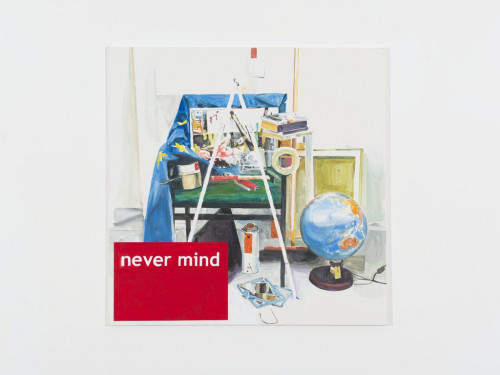 <i>Never Mind</i>, 2013<br />acrylic on canvas, 140 x 140 cm<br />