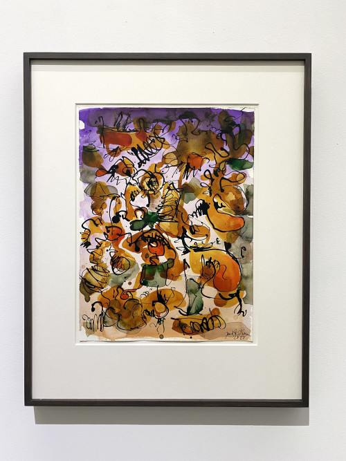 <i>Untitled (Mantis Mannequin 4)</i>, 2020<br />watercolour ink on paper, 55 x 47 cm (framed)<br />
