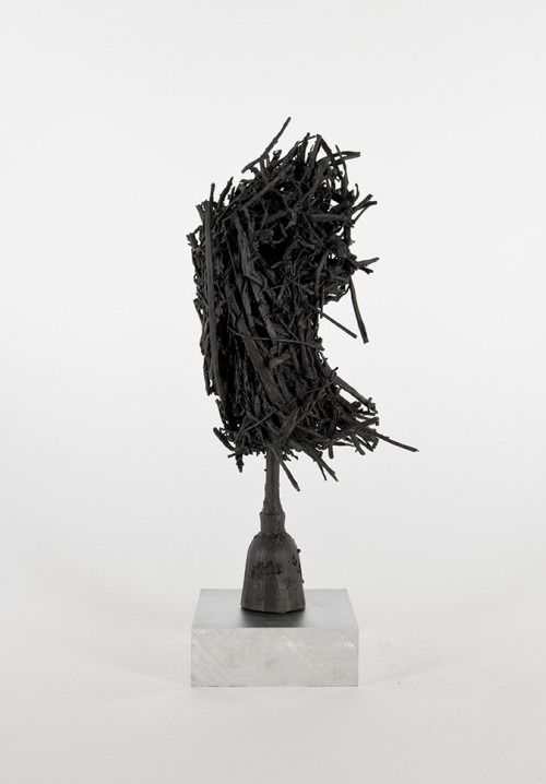 DAVID RENGGLI<br /><i>Untitled</i>, 2016<br />patinated bronze cast, 55 x 20 x 19 cm<br />