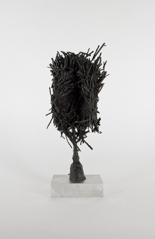DAVID RENGGLI<br /><i>Untitled</i>, 2016<br />patinated bronze cast, 56,5 x 22 x 18,5 cm<br />