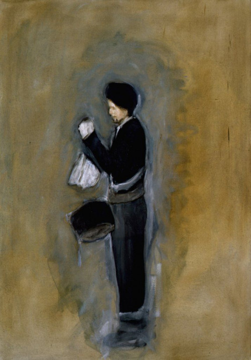 <i>Trommler</i>, 2006<br />oil paint on canvas, 112 x 78 cm<br />
