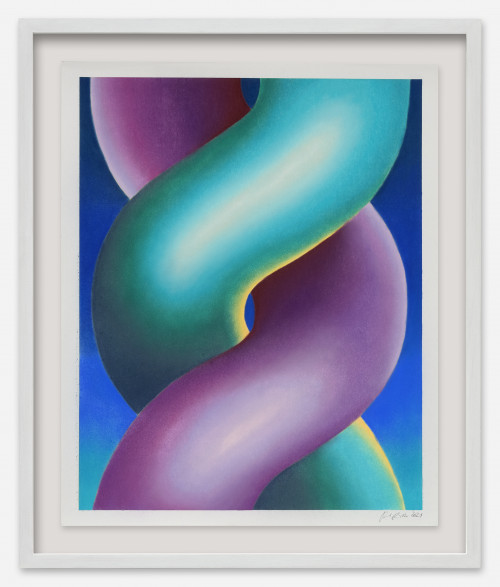 GRIT RICHTER<br /><i>Twisters (Variation 05)</i>, 2021<br />Soft pastels on Pastelmat paper, 42 x 34 cm (paper)<br />