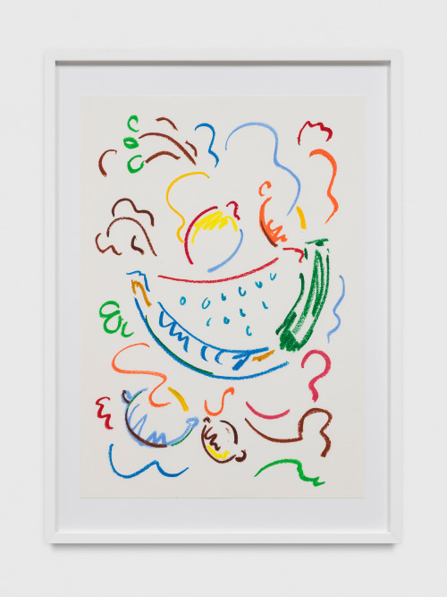 SOL CALERO<br /><i>Dibujo, 21</i>, 2017<br />oil pastel on paper, 60 x 42 cm<br />