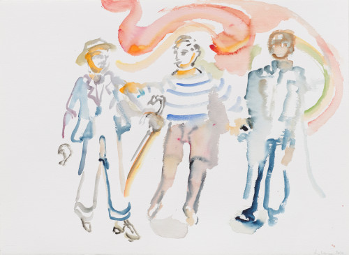 SOPHIE VON HELLERMANN<br /><i>Proust</i>, 2017<br />watercolor on paper, 56 x 76 cm<br />