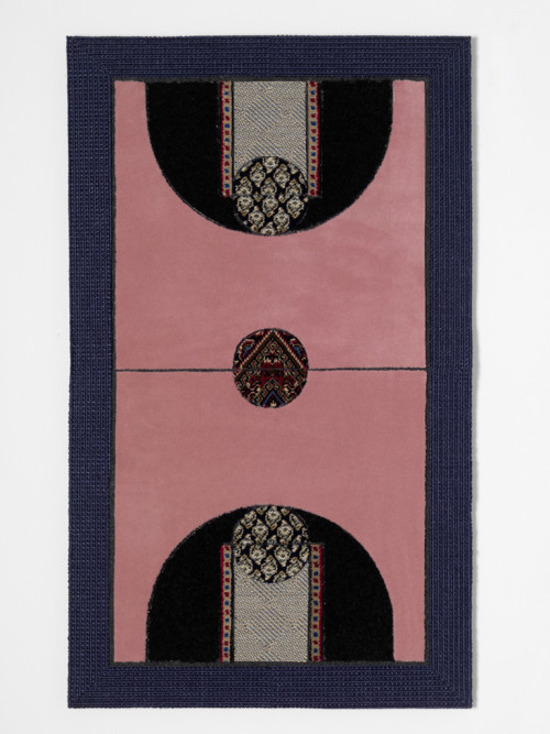 <i>Pattern Matching Pink</i>, 2010<br />carpet pieces, 128 x 75 cm<br />