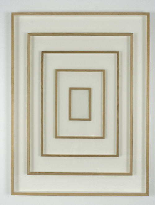 GREGOR HILDEBRANDT<br /><i>Rahmen Rahmen Rahmen</i>, 2005<br />frame behind glass framed, 164 x 124 cm<br />