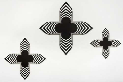 PHILIPPE DECRAUZAT<br /><i>Untitled (set of 3 paintings)</i>, 2008<br />acrylic on canvas<br />