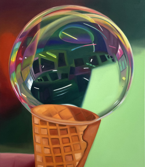 <i>Dream Diet</i>, 2023<br />Oil on canvas, 100 x 85 cm<br />