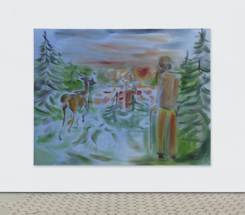 <i>Deer Life</i>, 2022<br />Acrylic on canvas, 230 x 180 cm<br />