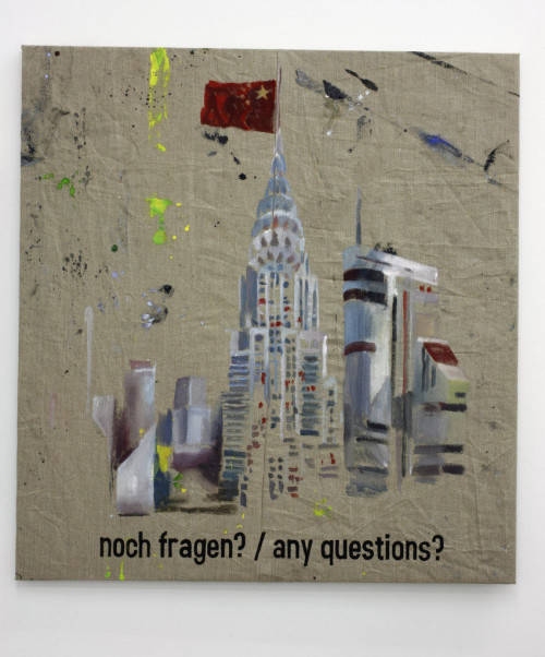 <i>any questions</i>, 2010<br />oil on canvas, 94 x 88 cm<br />