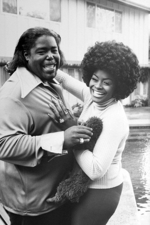 <i>Barry White and his wife at home in Los Angeles</i>, 1974<br />vintage photo, 25 x 17 cm<br />