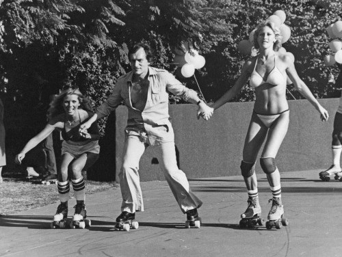 <i>Hef and Playmates in LA</i>, 1984<br />vintage photo, 28 x 36 cm<br />