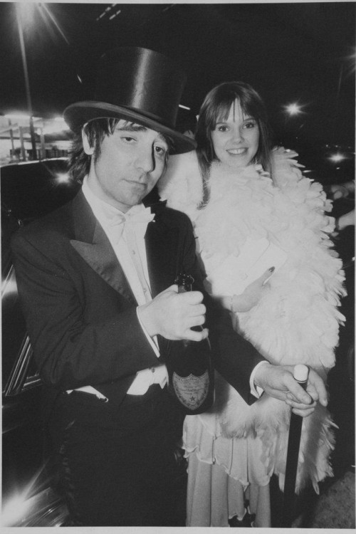 <i>Keith Moon The Who at Rodneys with a friend</i>, 1974<br />vintage photo, 25 x 21 cm<br />