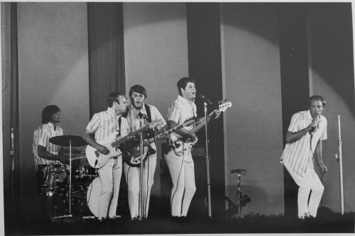 <i>Dennis Wilson at Hollywood Bowl Concert (Beach Boys)</i>, 1965<br />vintage photo, 26 x 21 cm<br />