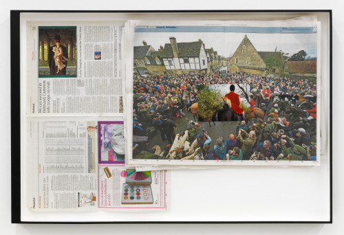 <i>Page 1 of DIE NEUE MIRIAM</i>, 2012<br />Mischtechnik, Collage, 69 x 103 cm<br />
