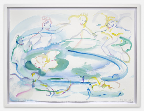 SOPHIE VON HELLERMANN<br /><i>Feenteich 3</i>, 2021<br />Watercolor on paper, 56 x 76 cm<br />