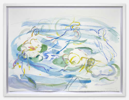 SOPHIE VON HELLERMANN<br /><i>Feenteich 1</i>, 2021<br />Watercolor on paper, 56 x 76 cm<br />