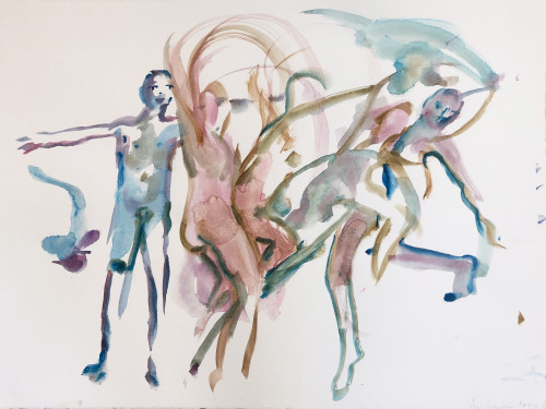 SOPHIE VON HELLERMANN<br /><i>Artist Space</i>, 2020<br />watercolour on paper, 56 x 76 cm<br />