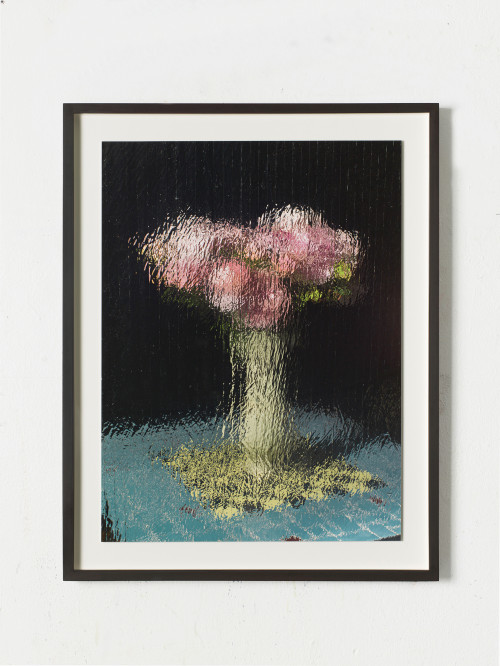 GREGOR HILDEBRANDT<br /><i>Schach und Rosen</i>, 2020<br />digital pigment print mounted on alumnium, 66 x 49.5 cm<br />