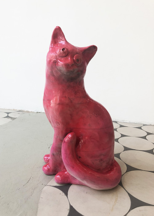 DAVID RENGGLI<br /><i>Insta Cat #1</i>, 2019<br />acrystal, 37 x 21 x 24 cm<br />