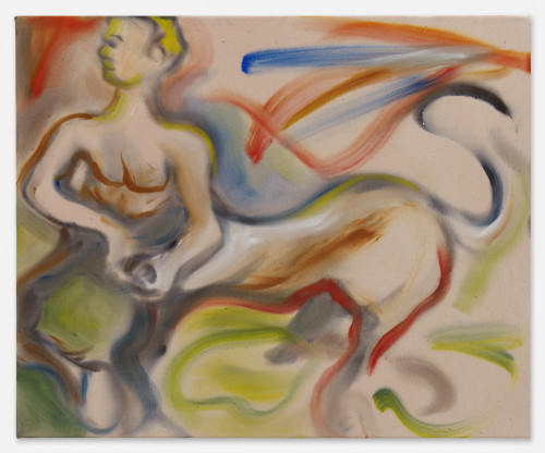 SOPHIE VON HELLERMANN<br /><i>Centaur</i>, 2021<br />Acrylic paint on canvas, 90 x 110 cm<br />